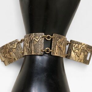 Vintage Egyptian Revival Panel Bracelet
